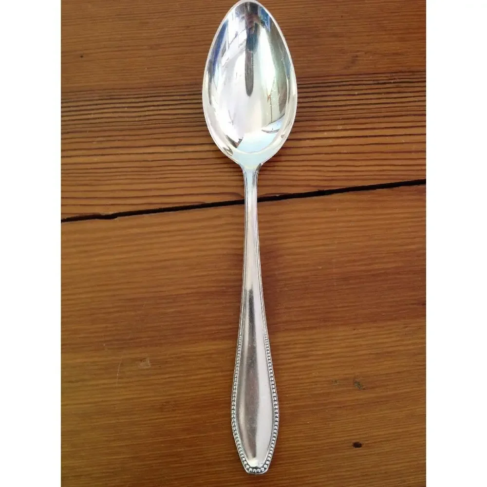 Lot of 8 Vintage Silverplate Bruckmann 90 Spoons Antique Flatware Set 8.5